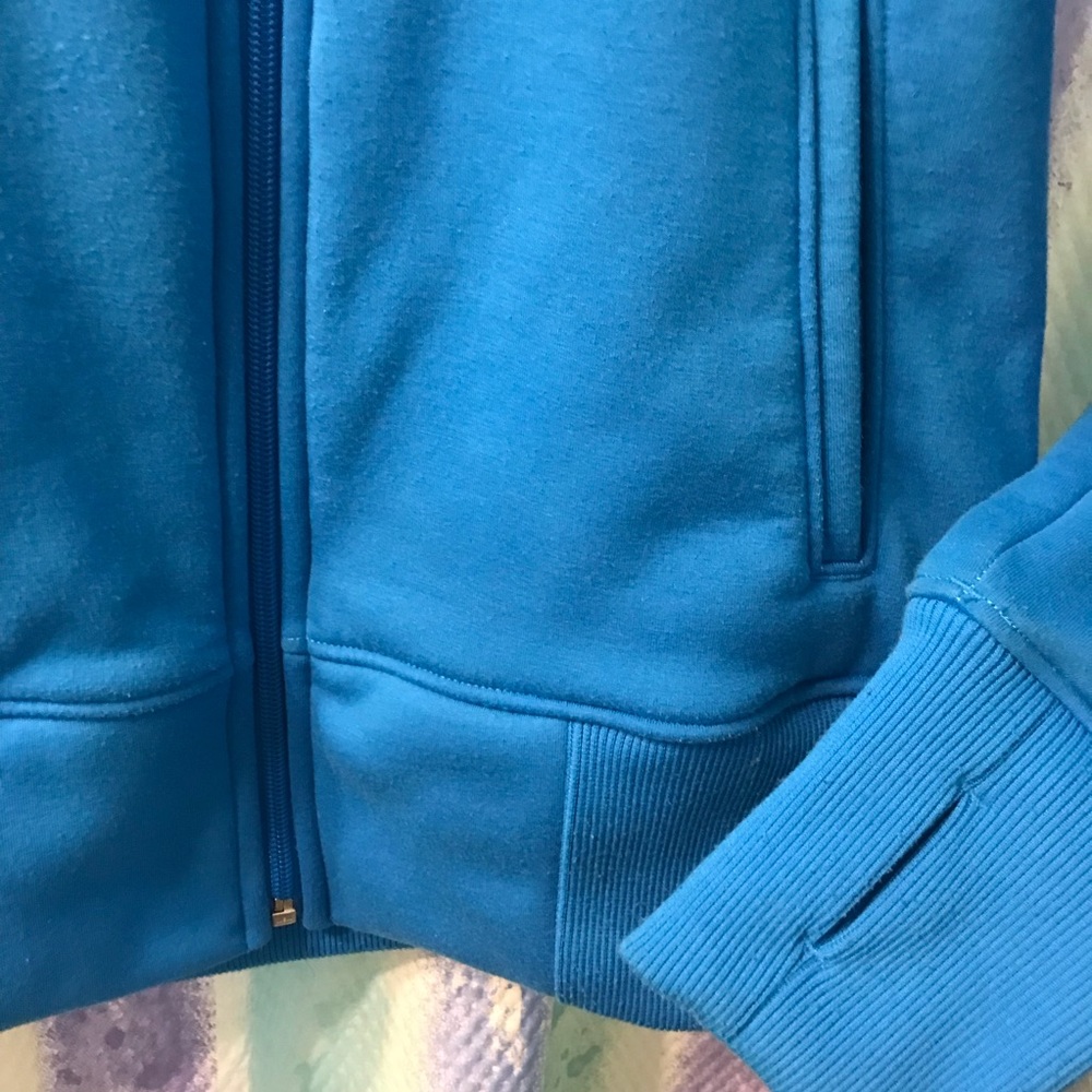 Sz S Under Armour Blue Coldgear Zip Up Hoodie - Picture 3 of 5